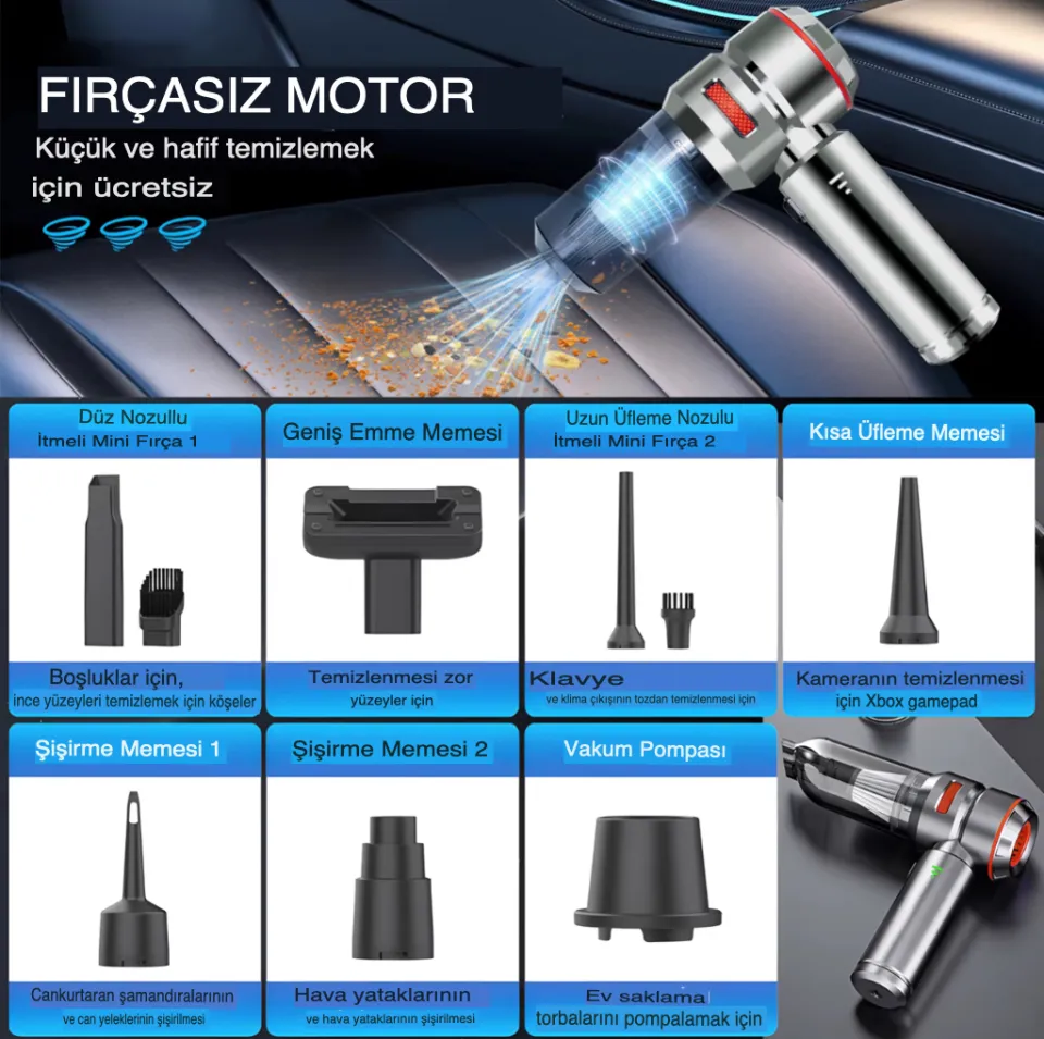ST6659Plus Kablosuz Araç Süpürgesi