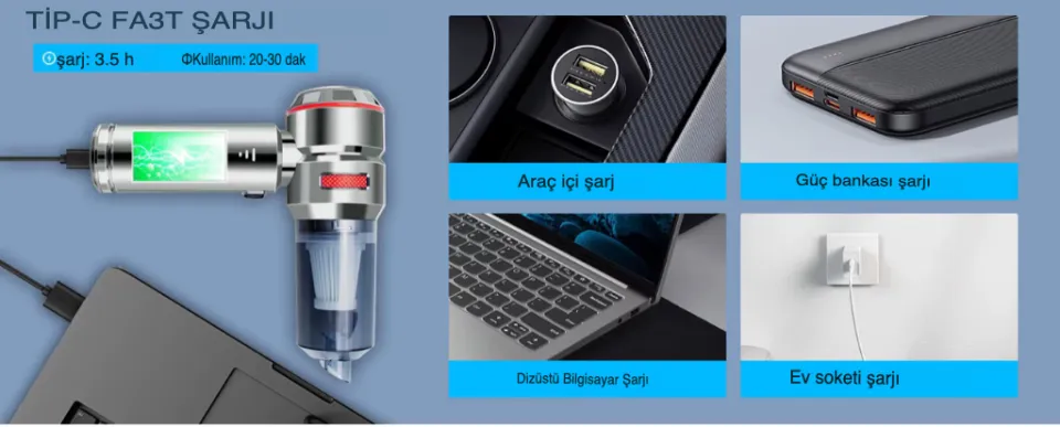 ST6659Plus Kablosuz Araç Süpürgesi