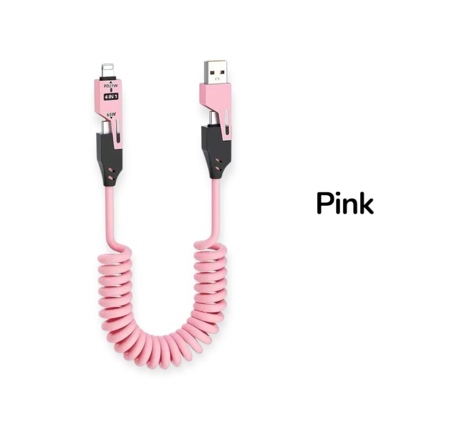 Hızlı Şarj Kablosu 4in1 İphone iPad MacBook Android Uyumlu