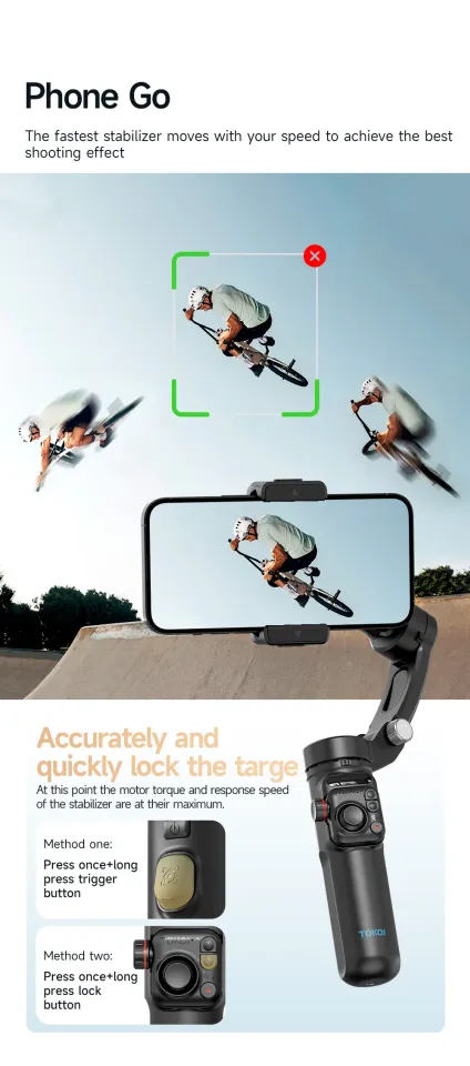 TOKOI M03 Kamera Takip Özellikli 3 Eksenli Gimbal