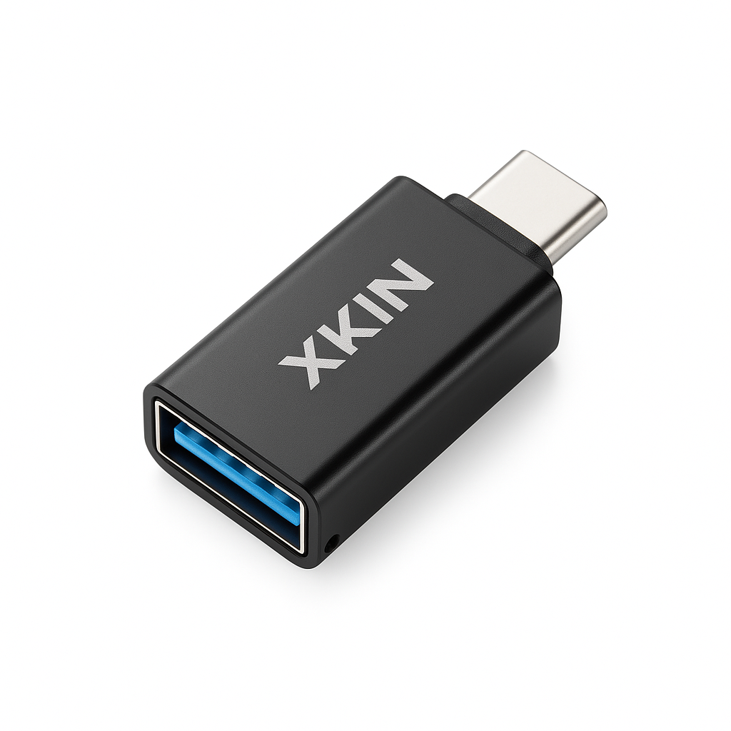 01-xkin-type-c-to-usb-3-0-mini-otg-adaptor-siyah-kompakt-donusturucu-type-c-telefon-tablet-dizüstü bilgisayar-uyumlu