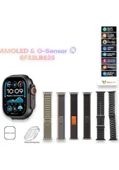 Hk 10 Ultra 3 Max 49M Akıllı Saat 5 kordon Metal Set Siyah