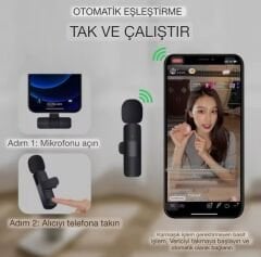 K9 Yaka Mikrofonu Kablosuz Tak Çalıştır Typc-e