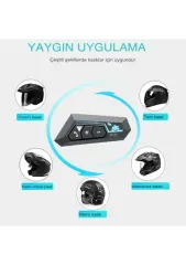 BT22 Motorcu Kaskı Intercom  Bluetooth 5.0 Kablosuz İletişim Sistemi