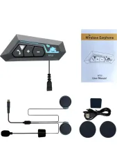 BT22 Motorcu Kaskı Intercom  Bluetooth 5.0 Kablosuz İletişim Sistemi