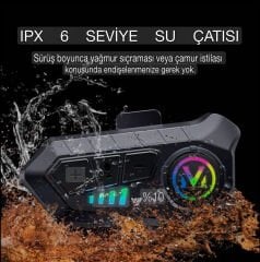Y10 Bluetooth Motosiklet Kask İçi intercom Kulaklık