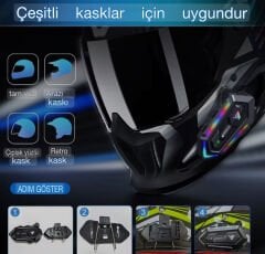 Y20 Max Kablosuz Motosiklet Kask İntercom