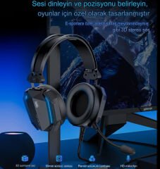 Mikrofonlu Kulak Üstü Oyun Kulaklığı