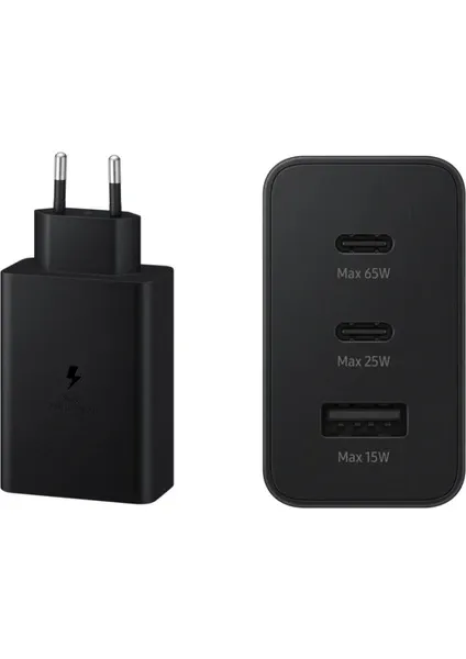 65W PD Adaptör Trio Şarj Cihazı Kablo