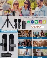 K15 Yaka Mikrofonu Android İos Uyumlu 2li