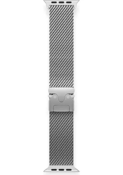 49mm Apple Watch Milano Loop-Kordon Paslanmaz Çelik Gümüş
