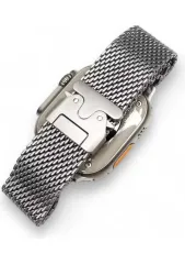 49mm Apple Watch Milano Loop-Kordon Paslanmaz Çelik Gümüş