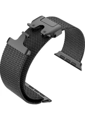 49mm Apple Watch Milano Loop-Kordon Paslanmaz Çelik SİYAH