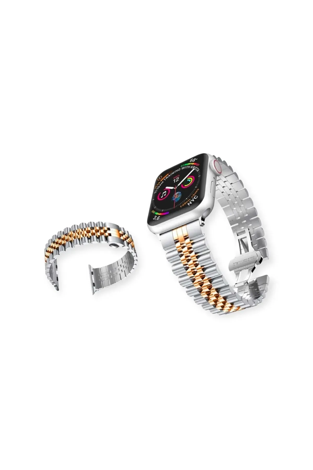 49m Apple Watch Rolex Kordon Paslanmaz Çelik