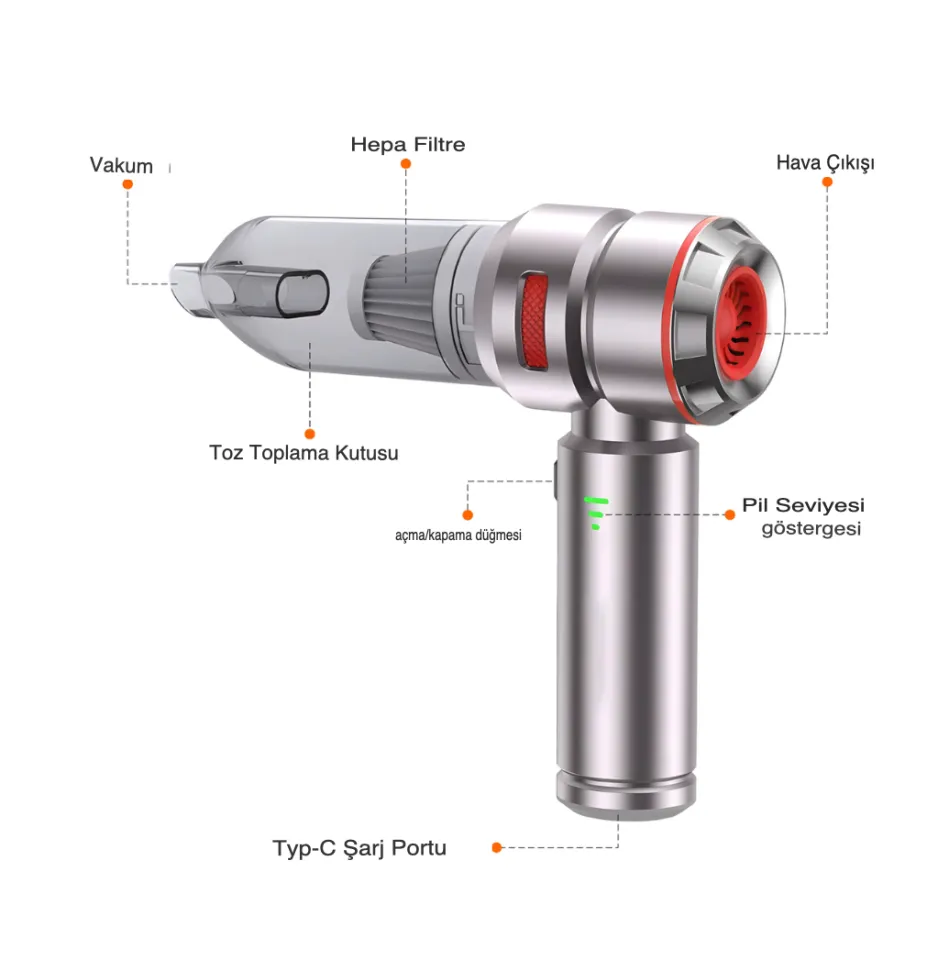 ST6659Plus Kablosuz Araç Süpürgesi