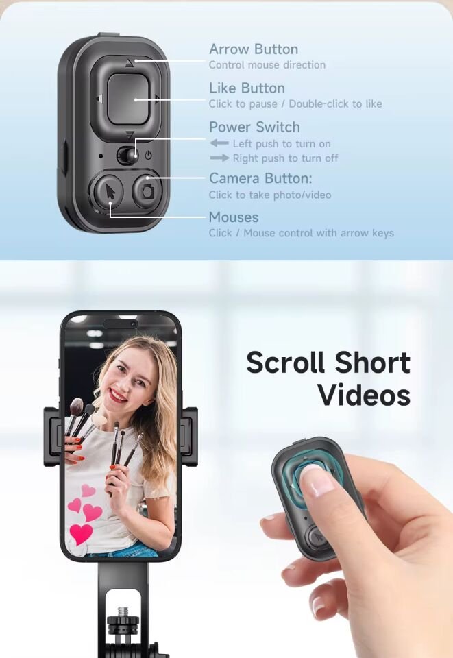 Yapay Zeka Destekli Hareketli Tripod Çubuğu Gimbal Akıllı Takip Özellikli