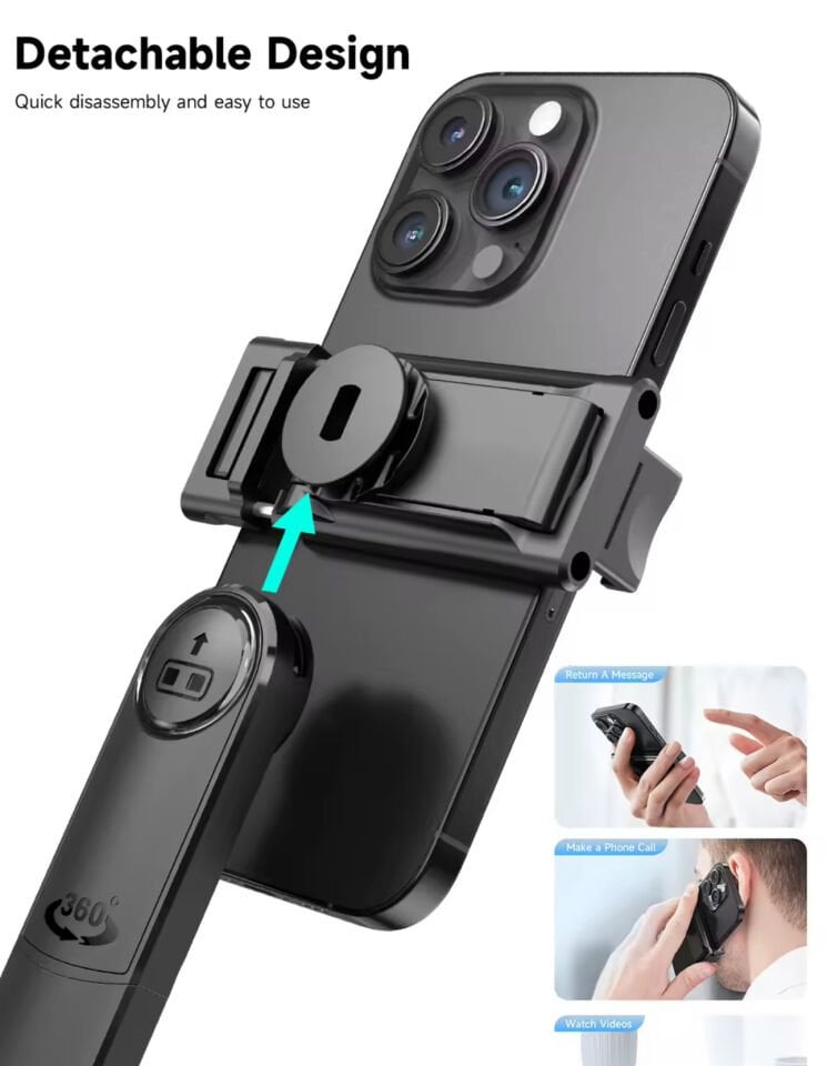 C17 Kumandalı Kameralı Selfie Tripod 1.63cm