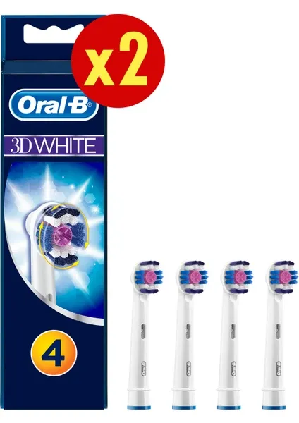Oral-B 3D White 8'li Diş Fırçası Yedek Başlığı