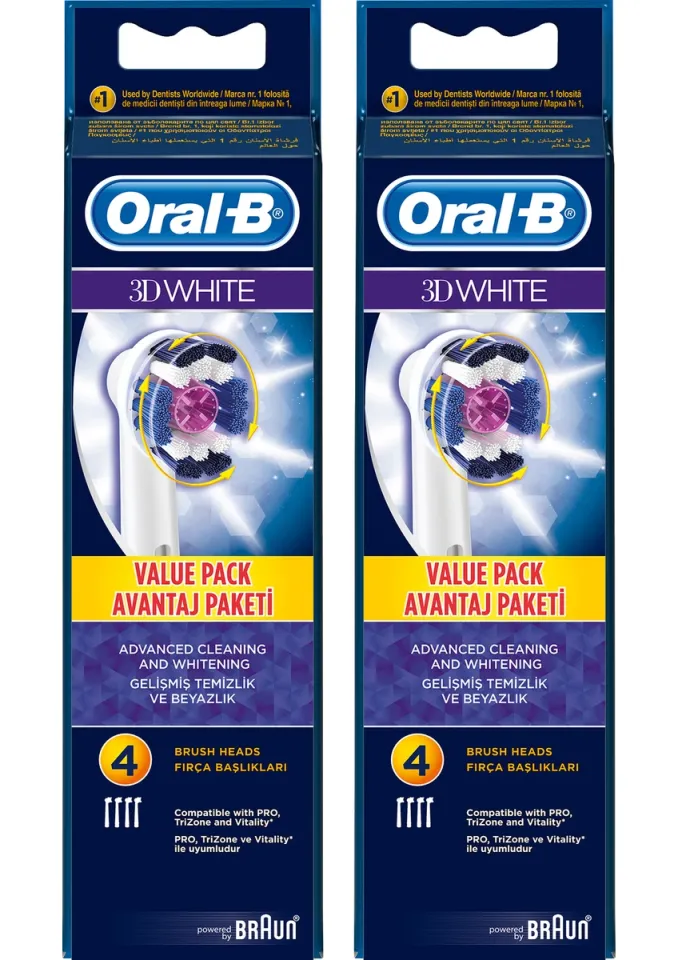 Oral-B 3D White 8'li Diş Fırçası Yedek Başlığı