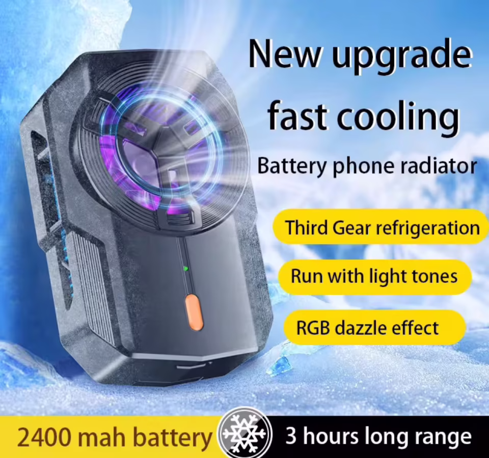 S17 Telefon Soğutucu Fan Şarjlı Siyah