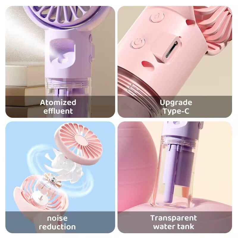 Mini Fan Spreyli Soğutucu Su Hazneli Şarj Edilebilir