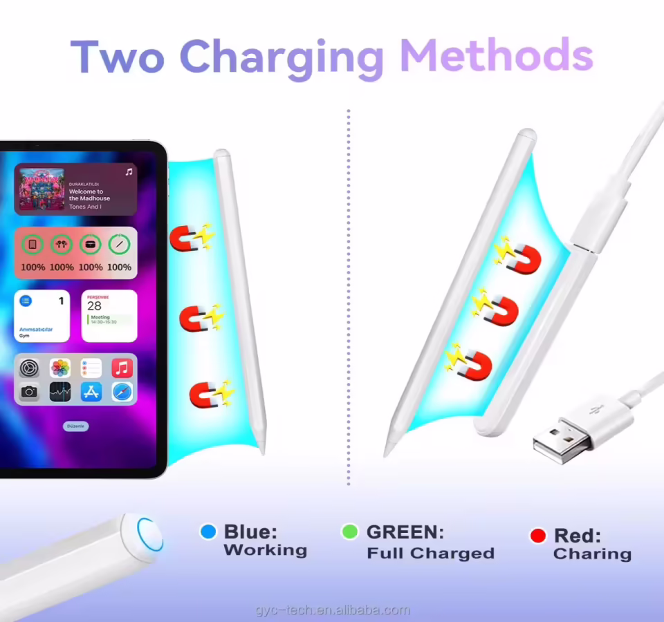 iPad Uyumlu Manyetik Şarjlı Bluetooth Tablet Kalem