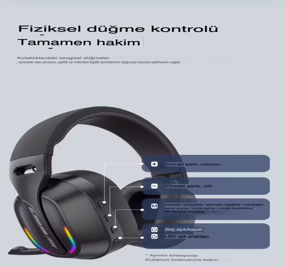 PG-B500 Profesyonel Oyuncu Kulaklığı - Düşük Gecikme Modu