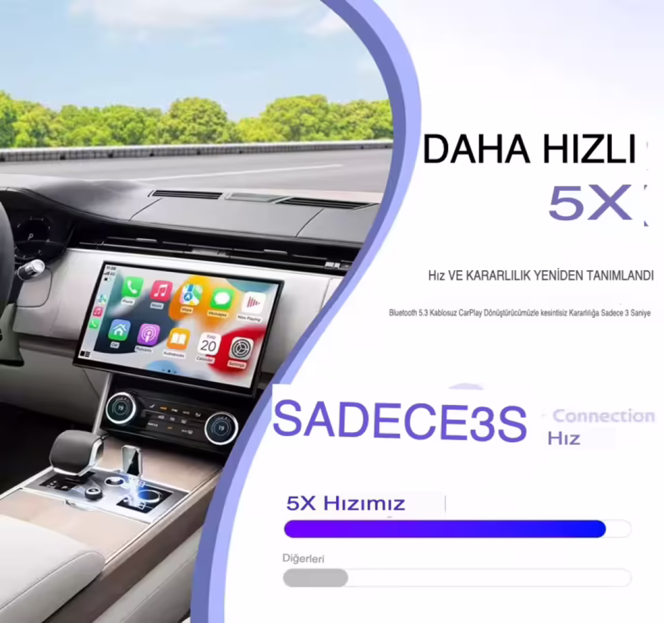 Kablosuz CarPlay Dongle Sorunsuz Sürüş İçin Hızlı Bağlantı