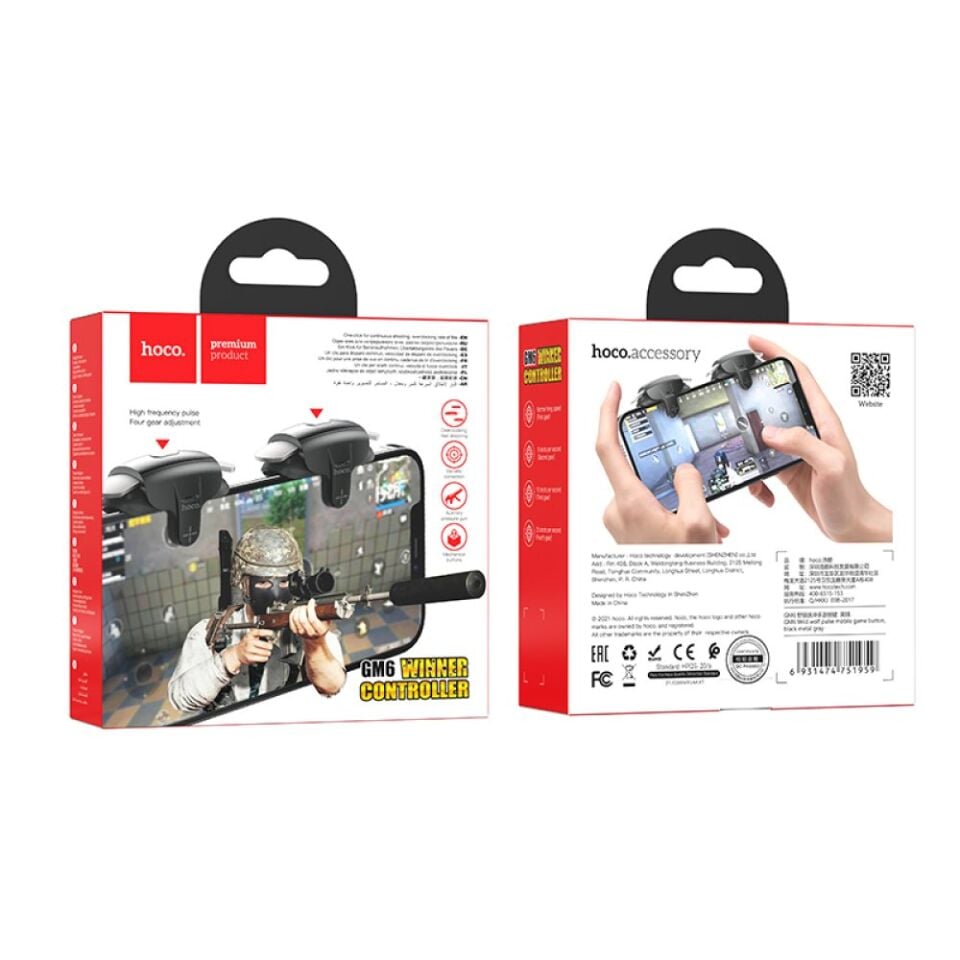 Hoco GM6 Premium Mobil Oyun Kontrolörü - PUBG Mobile Trigger