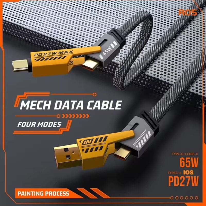 4 in 1 Çoklu USB Şarj Kablosu Tüm Cihazlarınız İçin Tek Çözüm