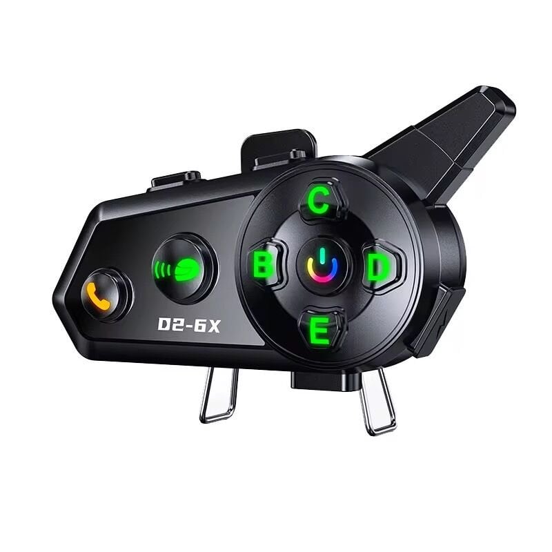D2-6X 6 Kişilik Motosiklet Kask Bluetooth İntercom Seti