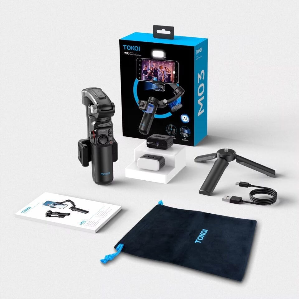 TOKOI M03 Kamera Takip Özellikli 3 Eksenli Gimbal