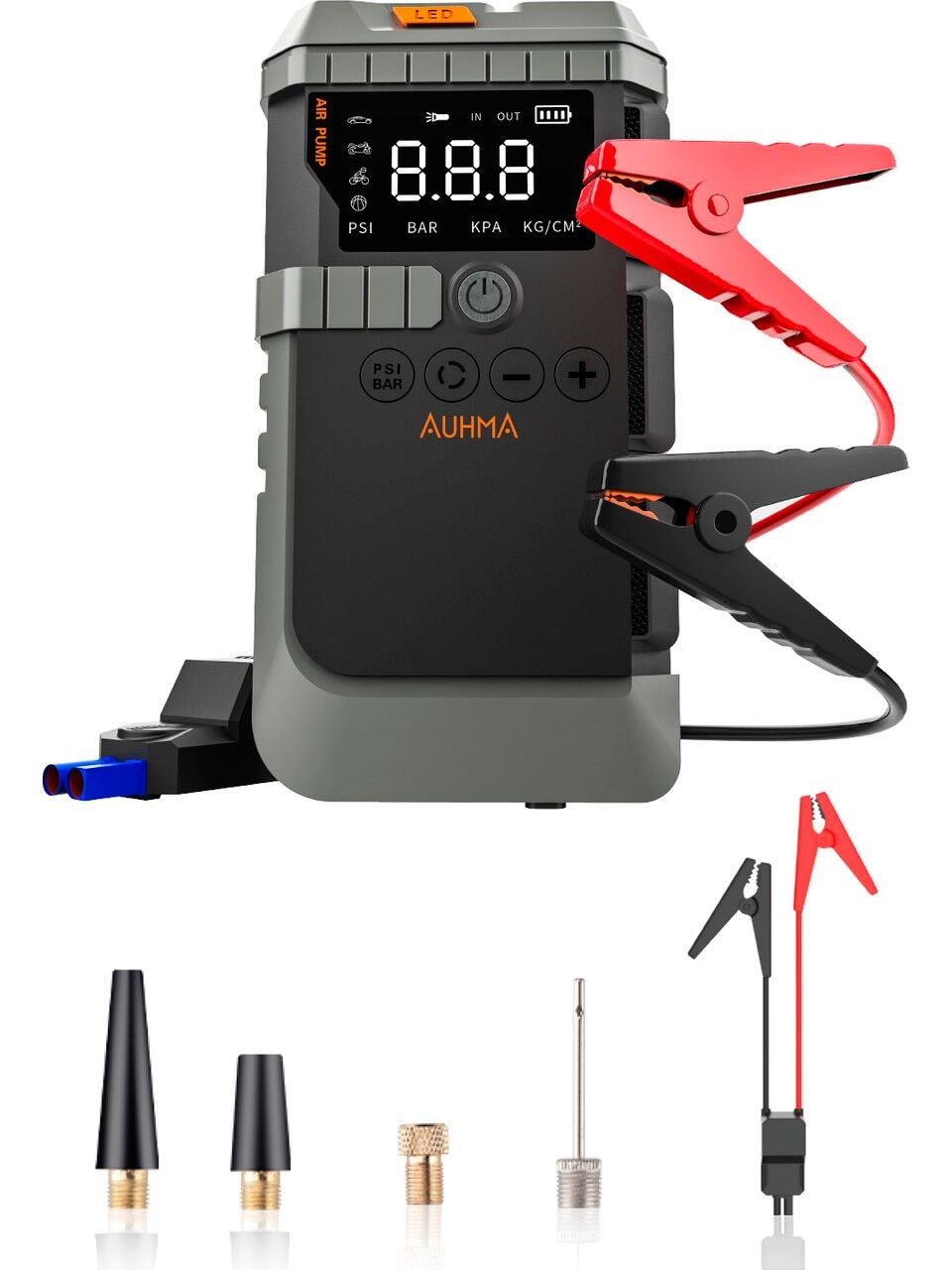 AUHMA A7711 Jump Starter & Kompresörlü Hava Pompası