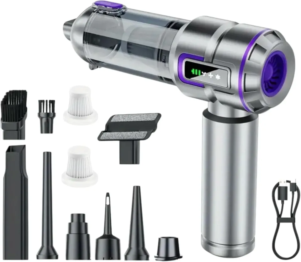 Araç Süpürgesi Kablosuz 20000Pa Güçlü Araba İçi Süpürge