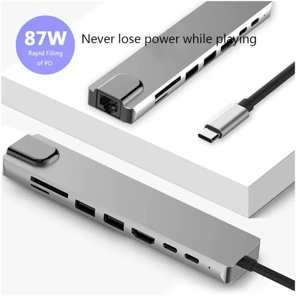 Macbook Pro Air USB-C Hub 8’i 1 Arada Çoklu Adaptör