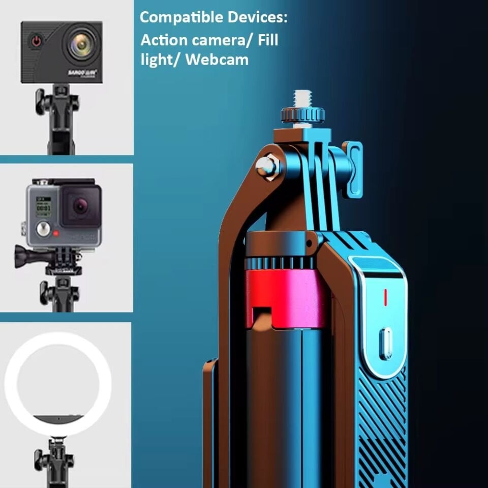 Q185 Yüz Takipli Selfie Çubuğu 1.8M Uzatılabilir Tripod Telefon Tutucu