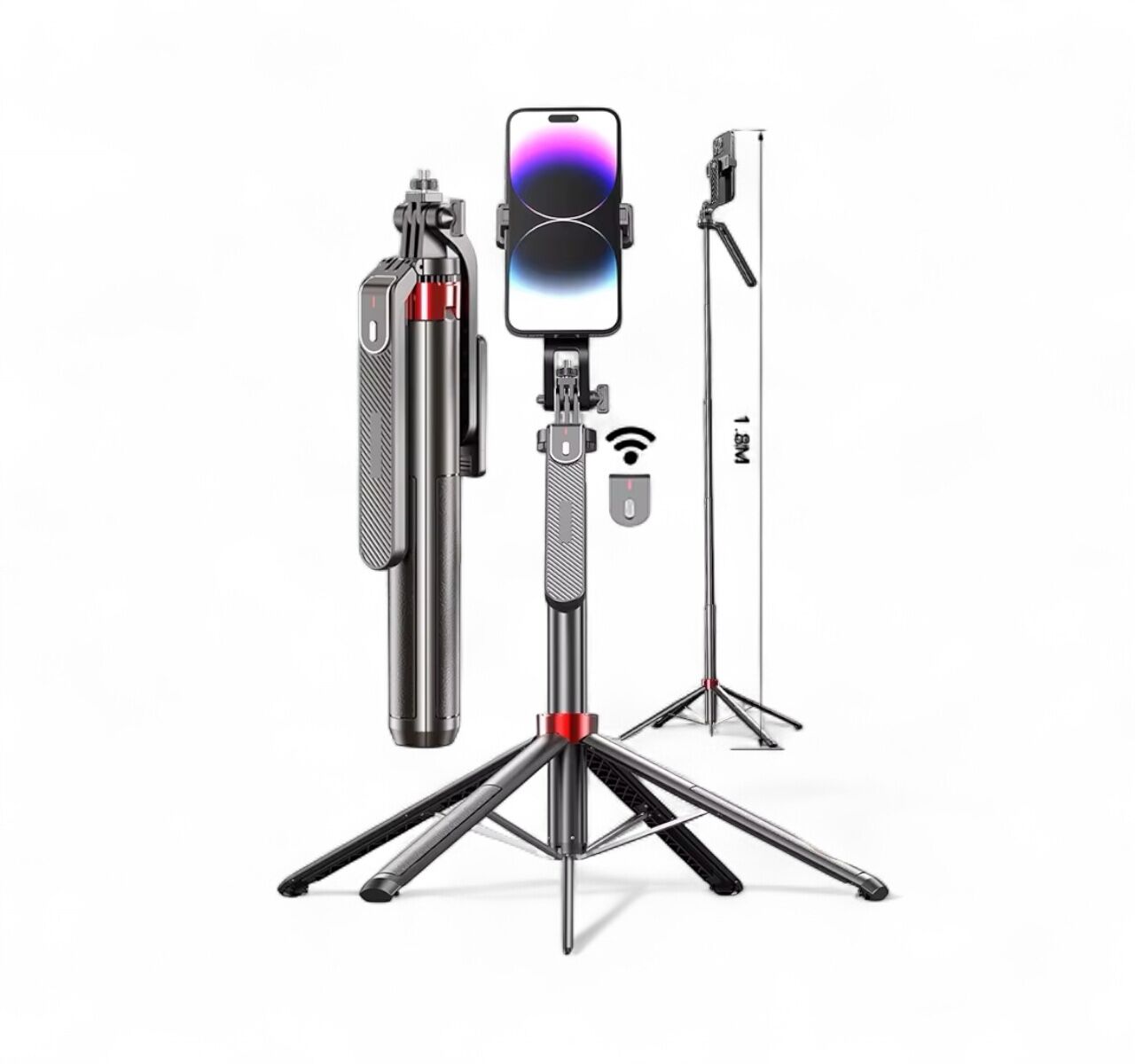 Q185 Yüz Takipli Selfie Çubuğu 1.8M Uzatılabilir Tripod Telefon Tutucu