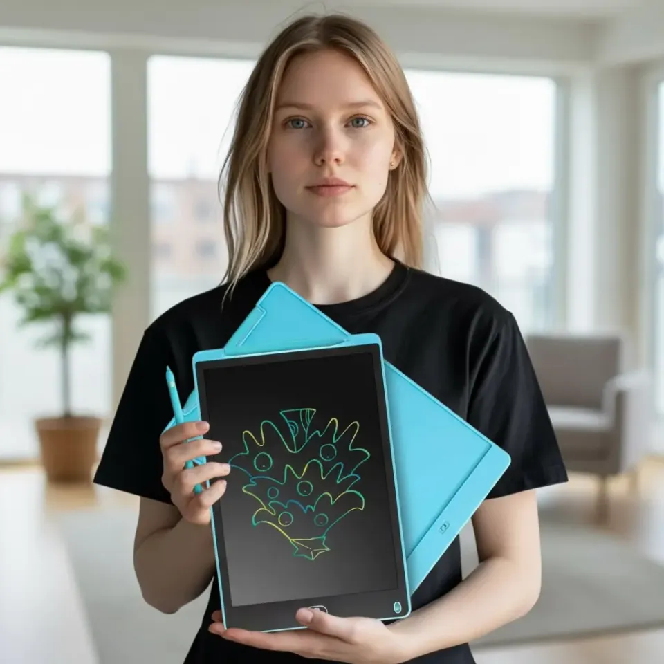 Çocuk İçin 16 İnç Silinebilir Dijital Yazı Tahtası Tablet Kalemli