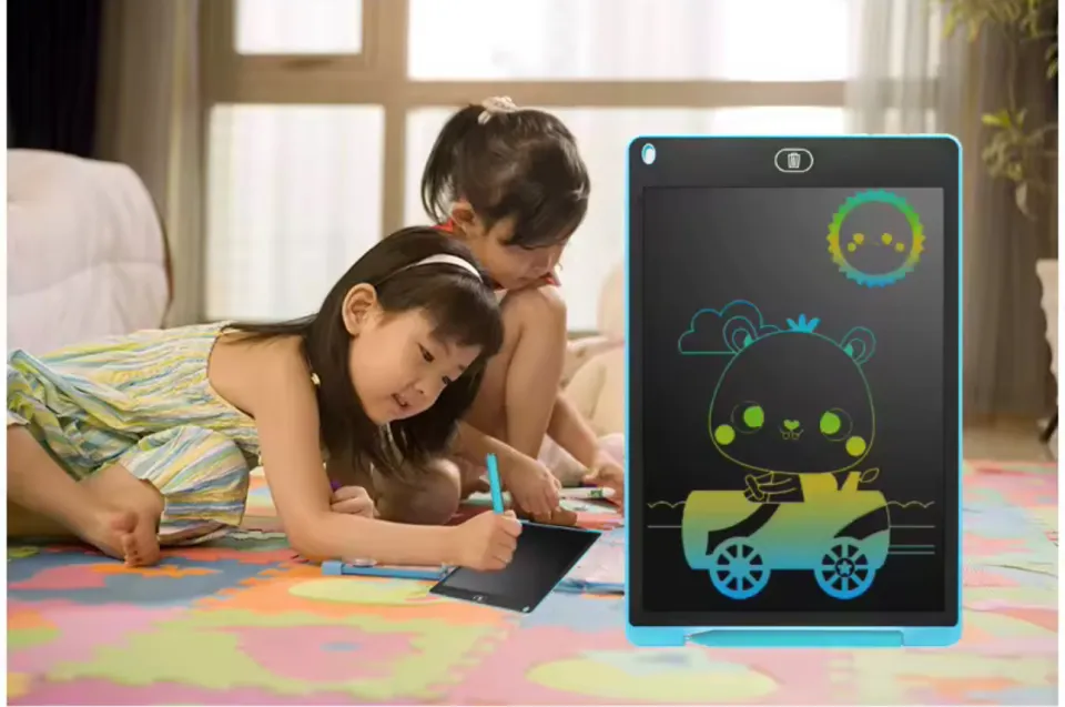 Çocuk İçin 16 İnç Silinebilir Dijital Yazı Tahtası Tablet Kalemli Pembe