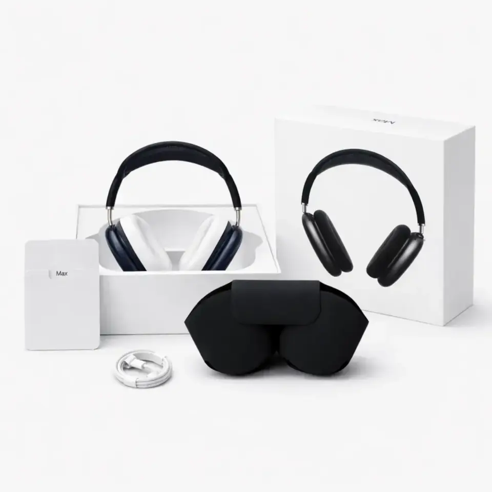 air max kulak üstü kulaklık kutu içeriği kulak üstü tasarım siyah renk