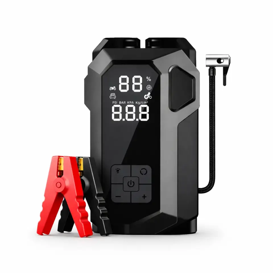 16000mah aku takviye cihazi - dijital ekranli jump starter - arac aku takviye kelepceleri