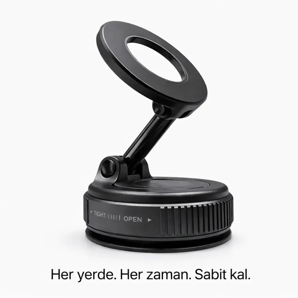 Vakumlu manyetik telefon tutucu K007 her yerde her zaman sabit kalan güçlü telefon tutucu