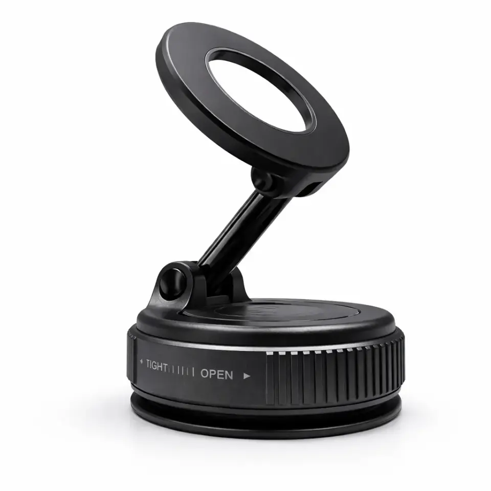 Vakumlu manyetik telefon tutucu K007 güçlü mıknatıslı araç içi telefon standı ön görünüm