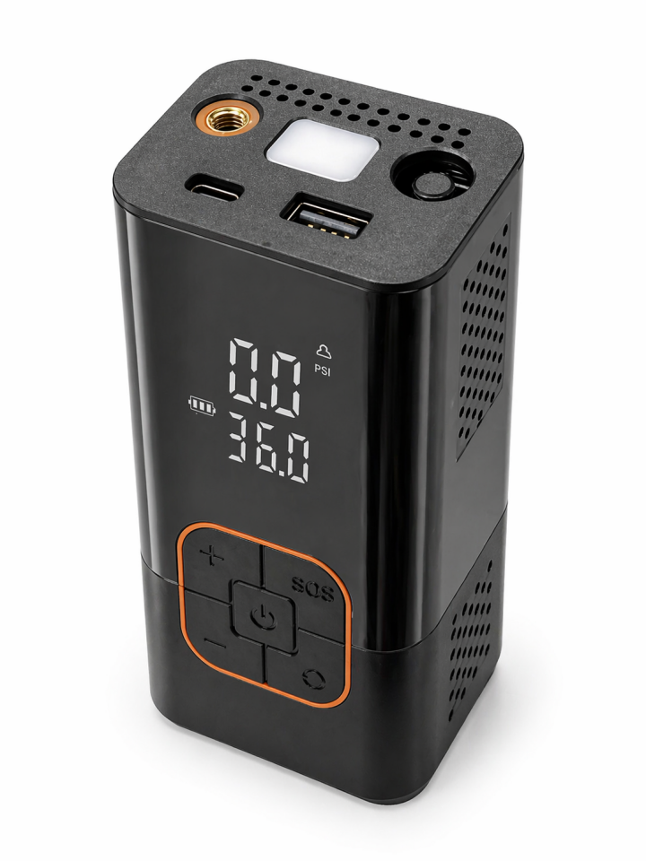 Lastik Şişirme Pompası 150 Psı 4000MAH Dijital Ekranlı Kablosuz Mini Hava Kompresörü LED Işıklı Powerbank Özellikli