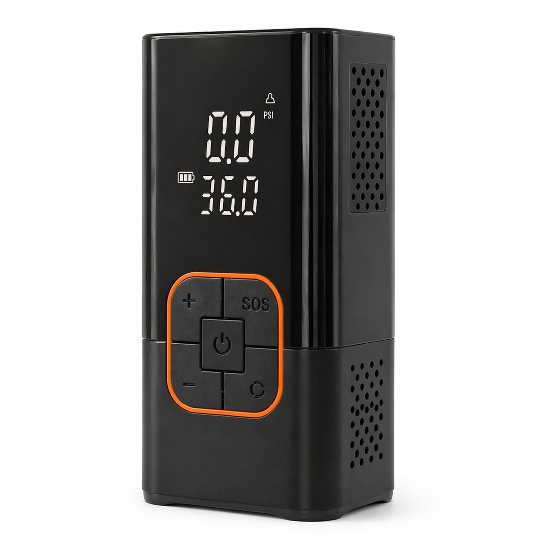 Lastik Şişirme Pompası 150 Psı 4000MAH Dijital Ekranlı Kablosuz Mini Hava Kompresörü LED Işıklı Powerbank Özellikli