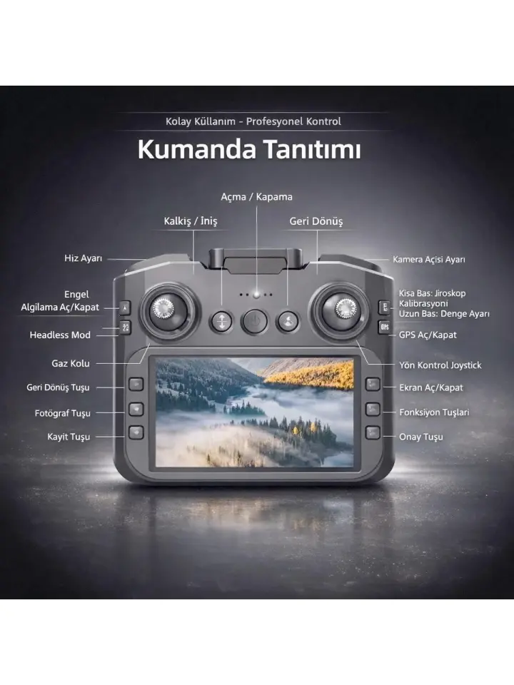 R06 Wifi FPV Kameralı Drone Katlanır 360° Başlangıç