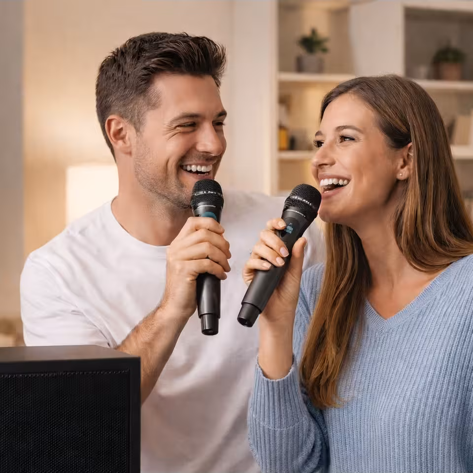 MC-448 Karaoke 2'li Profesyonel Kablosuz Mikrofon Seti