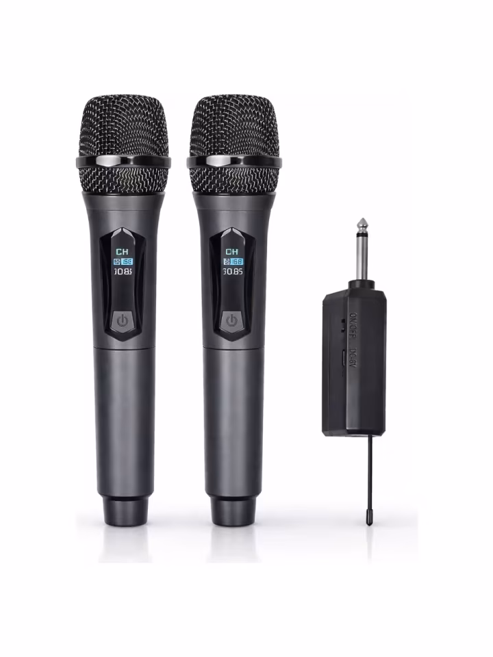 MC-448 Karaoke 2'li Profesyonel Kablosuz Mikrofon Seti 2'li