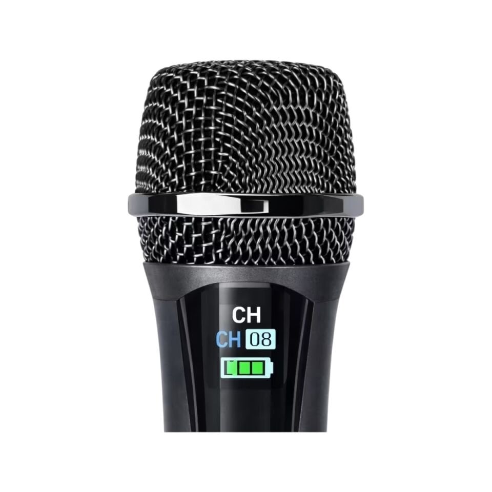 MC-448 Karaoke 2'li Profesyonel Kablosuz Mikrofon Seti Tekli