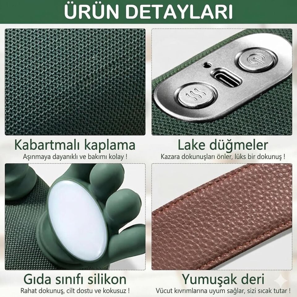 Boyun Omuz Masaj Aleti Isıtmalı Shiatsu Masaj Cihazı